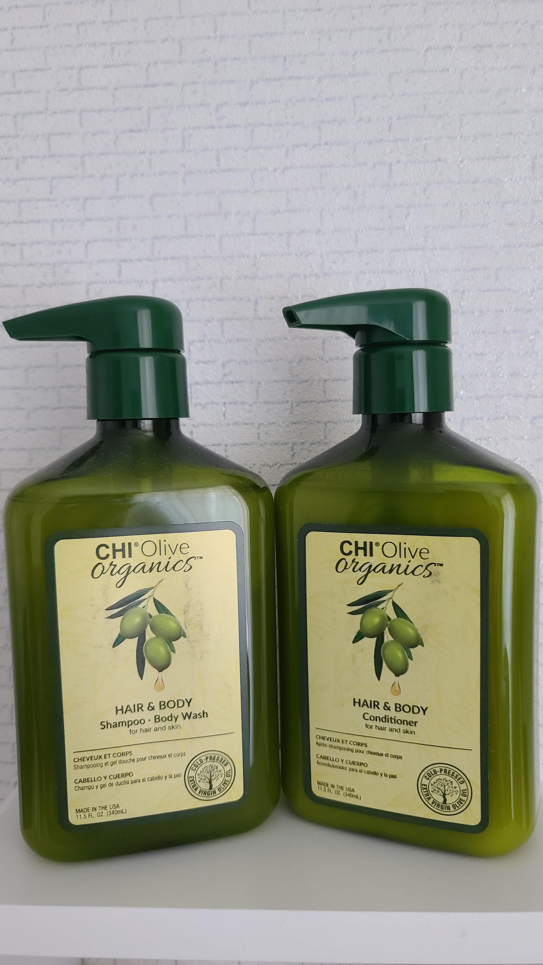 CHI Olive Organics Hair and Body Набір Шампунь + кондиціонер (340мл+340мл)