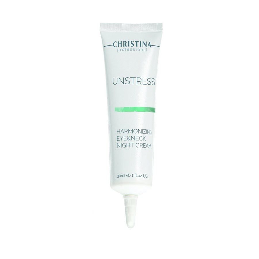 Christina Unstress Harmonizing Eye & Neck Night Cream, нічний крем-антиоксидант для шкіри навколо очей та шиї