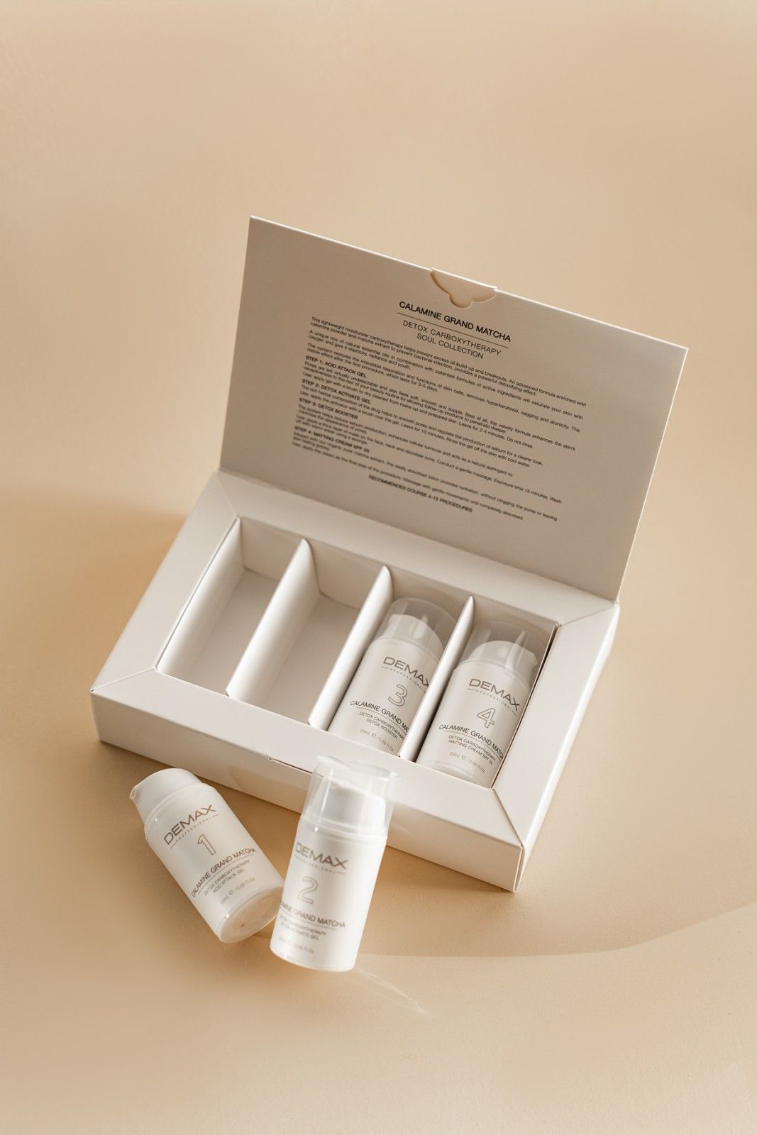 Еритродермальна детоксифікуюча карбоксітерапія з матча CALAMINE GRAND MATCHA SOUL COLLECTION DEMAX, 4 крока (бокс).