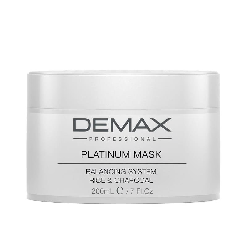 PLATINUM MASK Balancing system  rice&charcoal  Детоксикувальна рисова маска  "PLATINUM" , 200 мл, Demax