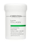 Christina Elastin Collagen Placental Enzyme Moisture Cream With Vitamins A, E & HA, Зволожуючий крем для жирної та комбінованої шкіри, 250мл